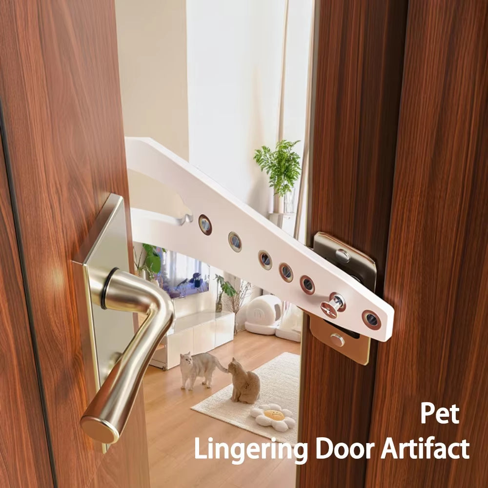 Cat Door Latch Bracket, Adjustable Size to Keep the Door Open, Prevent Dogs from Entering, No Tools Required and No Wall Damage