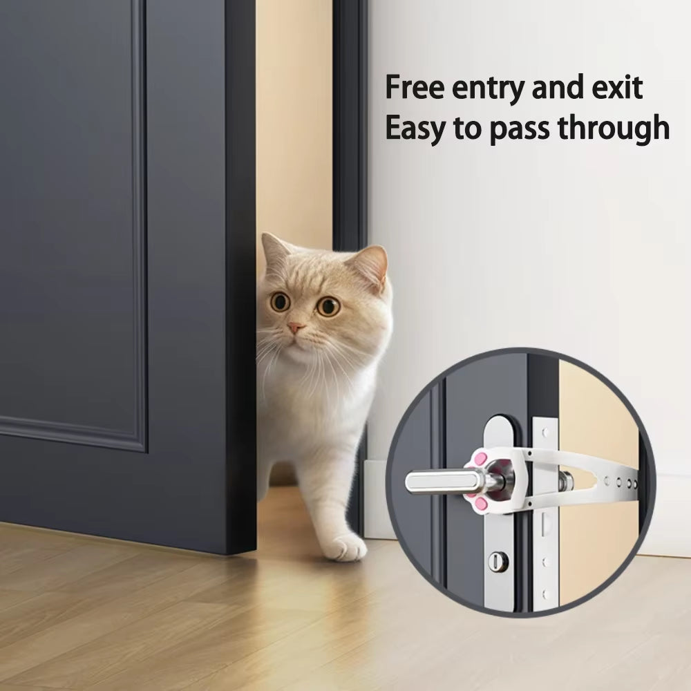 Cat Door Latch Bracket, Adjustable Size to Keep the Door Open, Prevent Dogs from Entering, No Tools Required and No Wall Damage