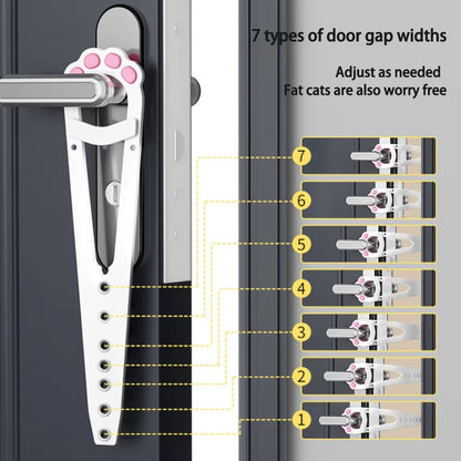 Cat Door Latch Bracket, Adjustable Size to Keep the Door Open, Prevent Dogs from Entering, No Tools Required and No Wall Damage