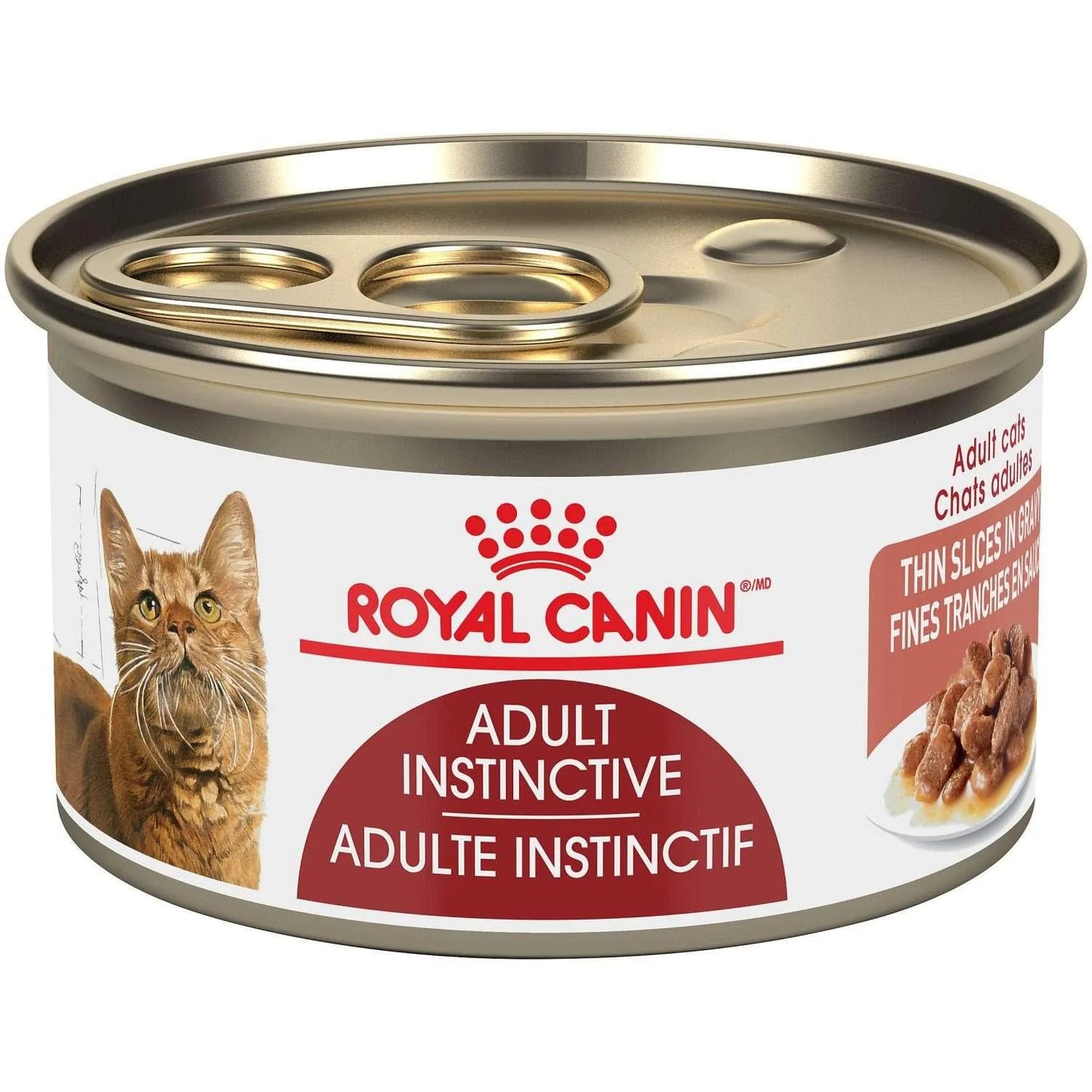 Canned Cat Food Adult Instinctive Thin Slices in Gravy